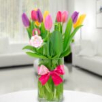 Jarrón 10 Tulipanes Mixtos