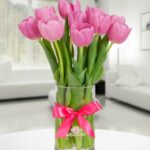 Jarrón 10 Tulipanes Rosados