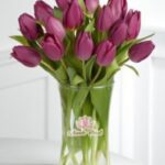Jarrón 15 Tulipanes Morados