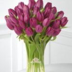Jarrón 30 Tulipanes Morados