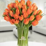 Jarrón 30 Tulipanes Naranja