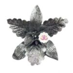 Orquidea Artificial Plateada