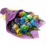 Ramo 12 Rosas arcoiris