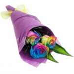 Ramo 3 Rosas arcoiris